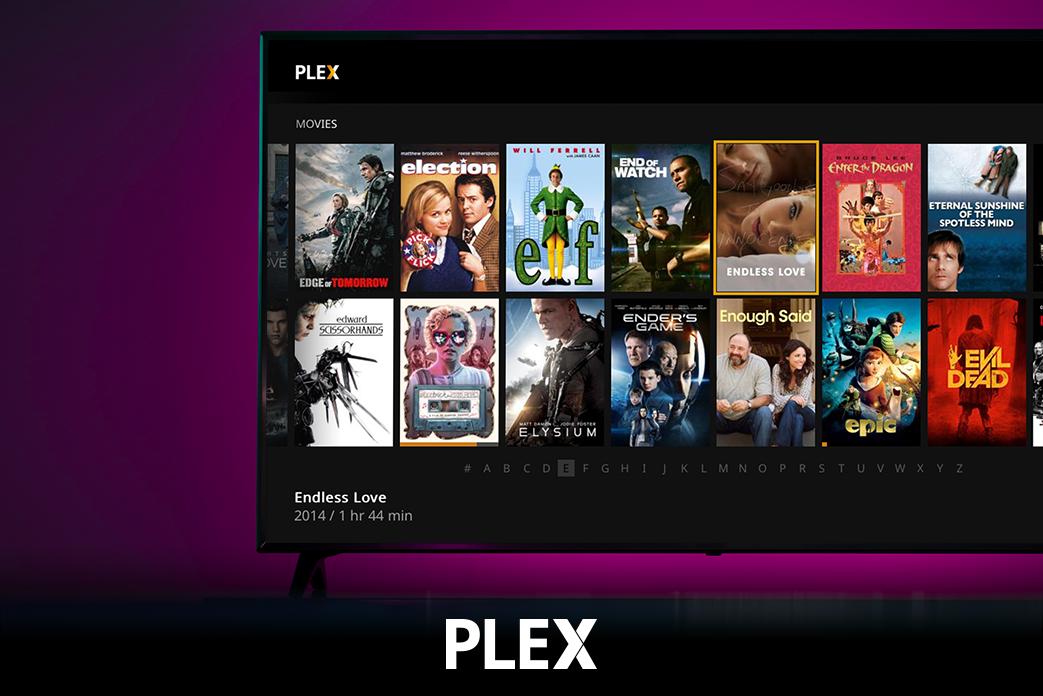 TV Screen showing Plex App on TiVo