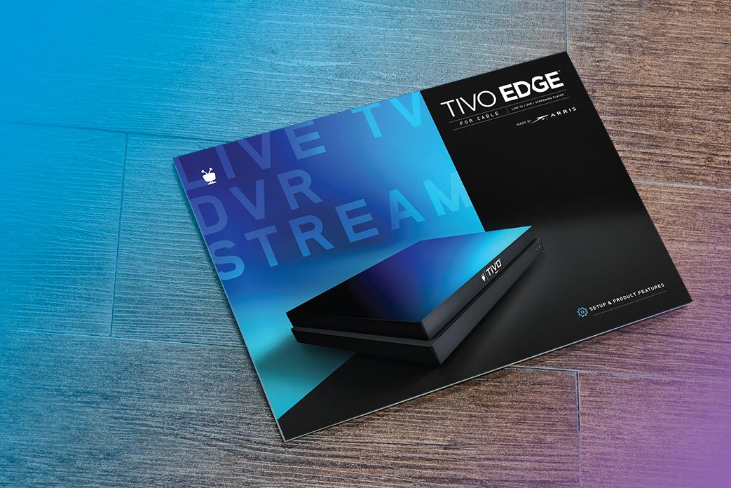 An image of TiVo EDGE for cable setup & product features booklet